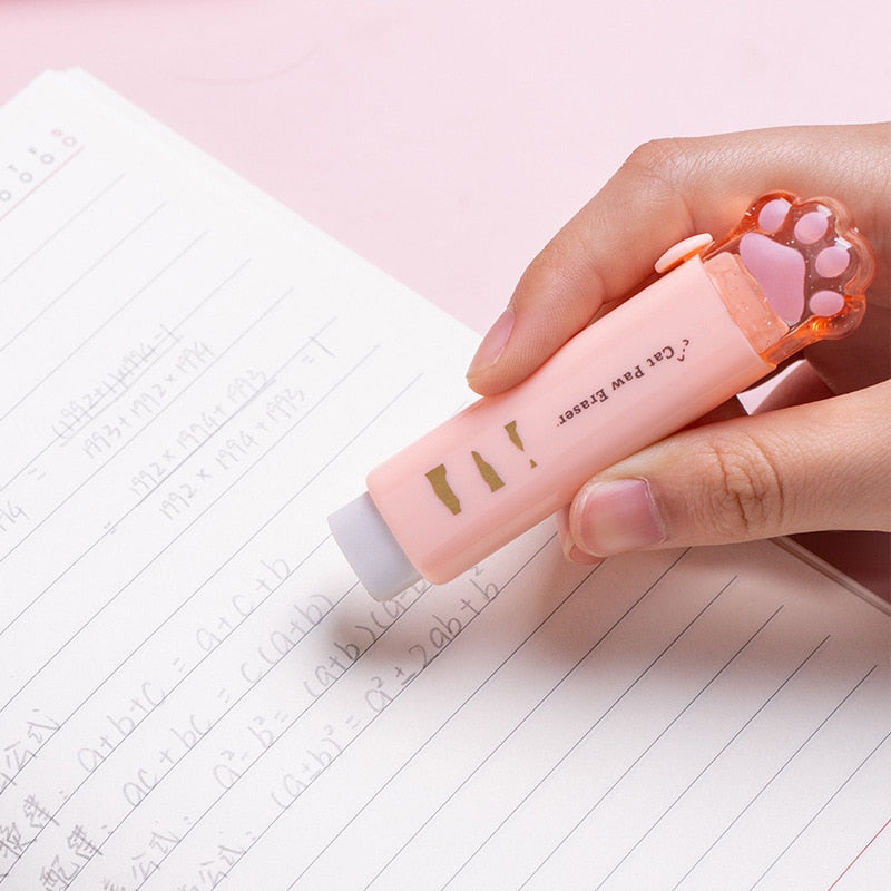 ARTİGOKİT | Push-pull Cat paw cute eraser girl pencil eraser