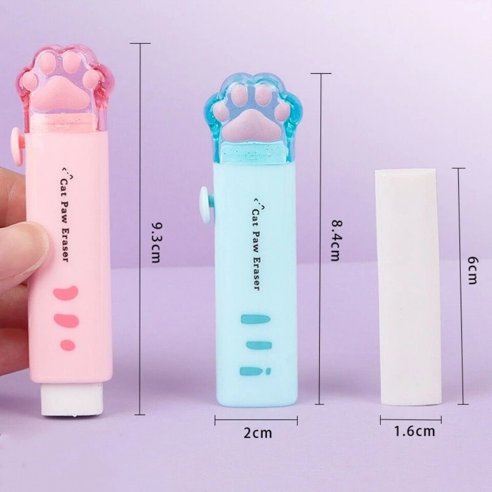 ARTİGOKİT | Push-pull Cat paw cute eraser girl pencil eraser