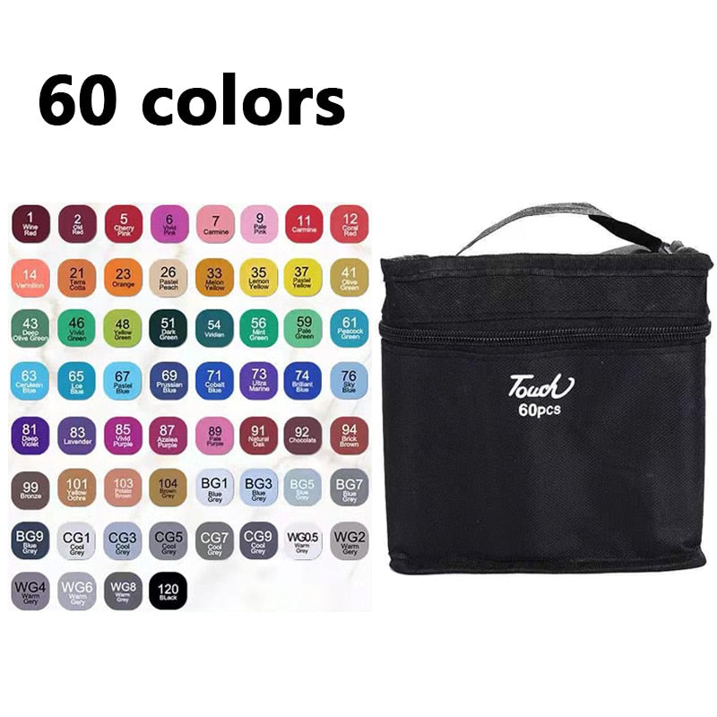 ARTİGOKİT | 24-168 Colors Oily Art Marker Pen Set
