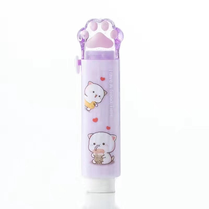 ARTİGOKİT | Push-pull Cat paw cute eraser girl pencil eraser
