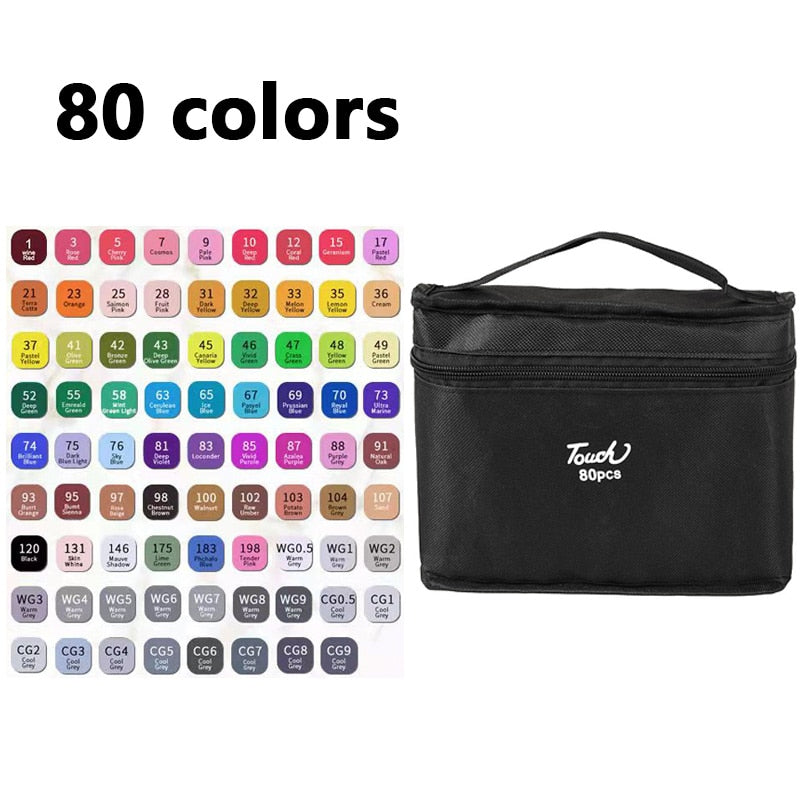ARTİGOKİT | 24-168 Colors Oily Art Marker Pen Set
