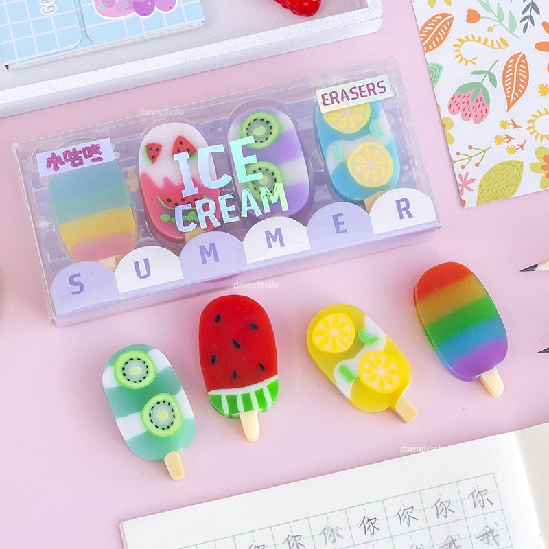 ARTİGOKİT | Novelty Summer Ice Cream Rubber Erasers