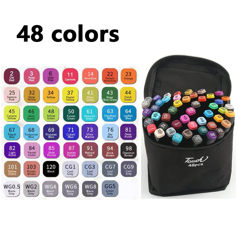 ARTİGOKİT | 24-168 Colors Oily Art Marker Pen Set