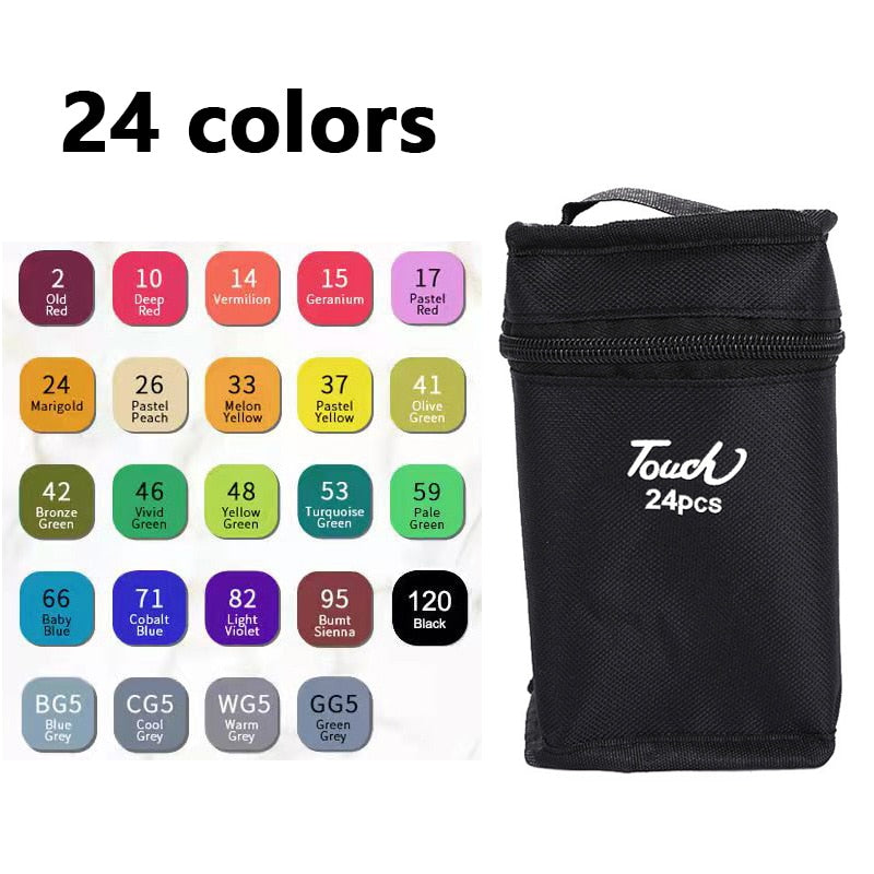 ARTİGOKİT | 24-168 Colors Oily Art Marker Pen Set