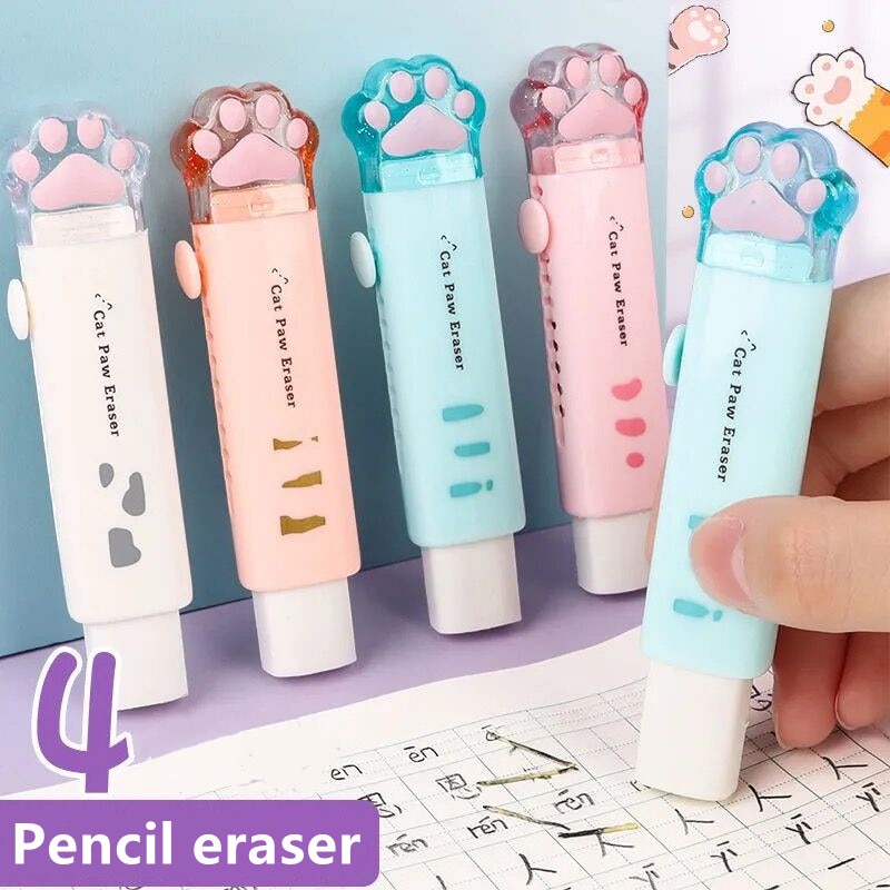 ARTİGOKİT | Push-pull Cat paw cute eraser girl pencil eraser
