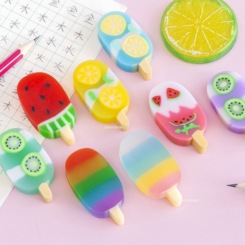 ARTİGOKİT | Novelty Summer Ice Cream Rubber Erasers