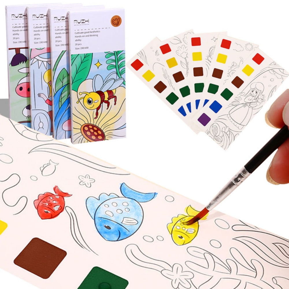 ARTİGOKİT | Portable Children Watercolor Painting
